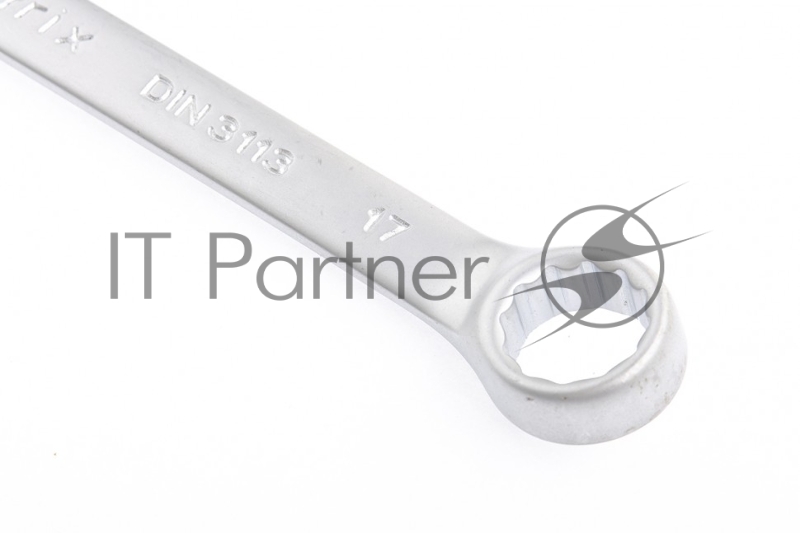 Ключ MATRIX комбинированный, 17 мм, CrV, матовый хром// 15113