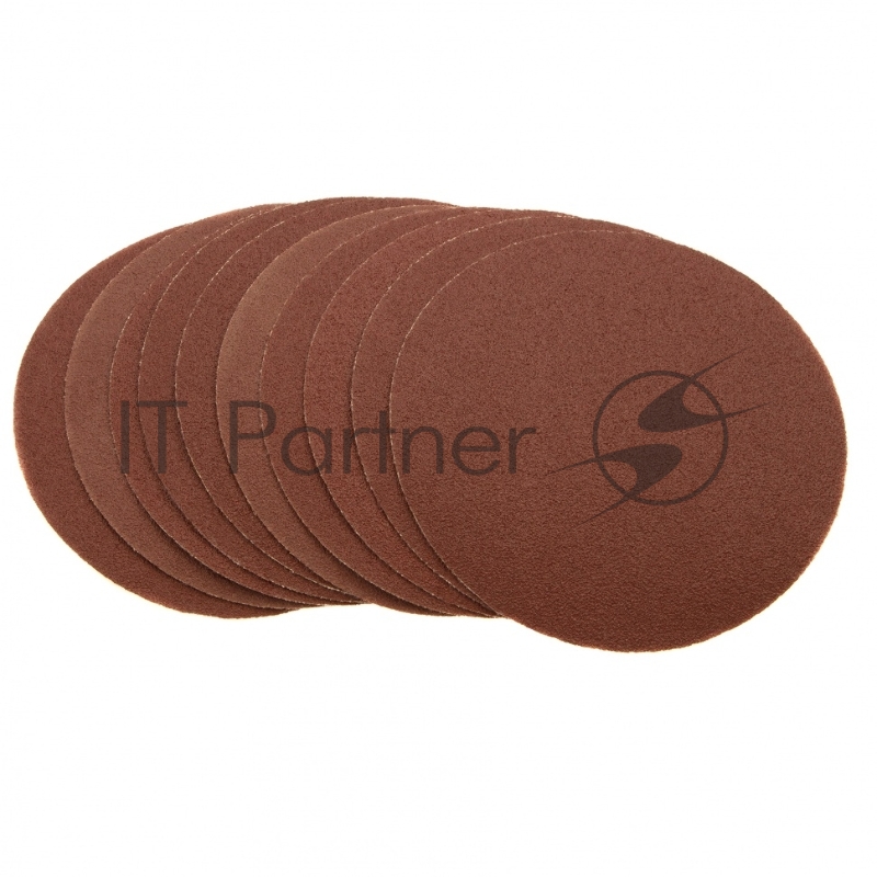 Круг абразивный MATRIX на ворсовой подложке под липучку, P 100, 125 мм, 10 шт. 73850