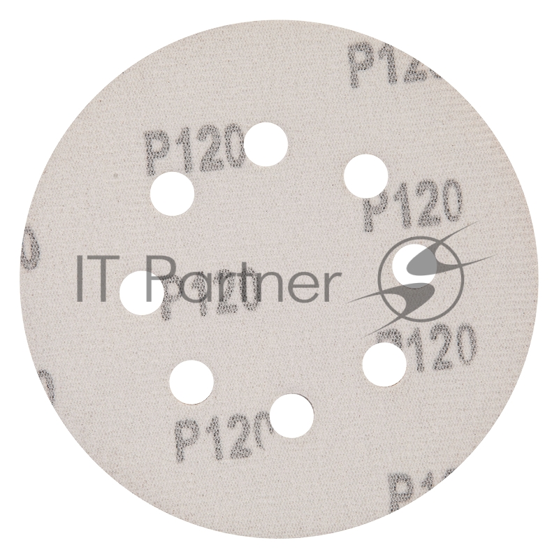 Круг абразивный MATRIX на ворсовой подложке под липучку, перфорированный, P 120, 125 мм, 5 шт.// 73806