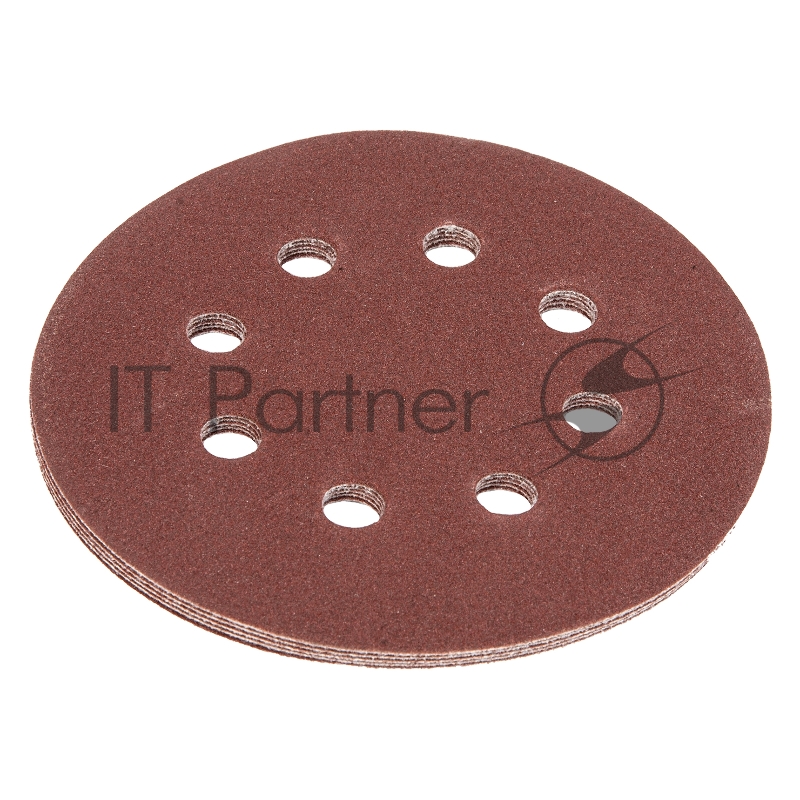 Круг абразивный MATRIX на ворсовой подложке под липучку, перфорированный, P 120, 125 мм, 5 шт.// 73806