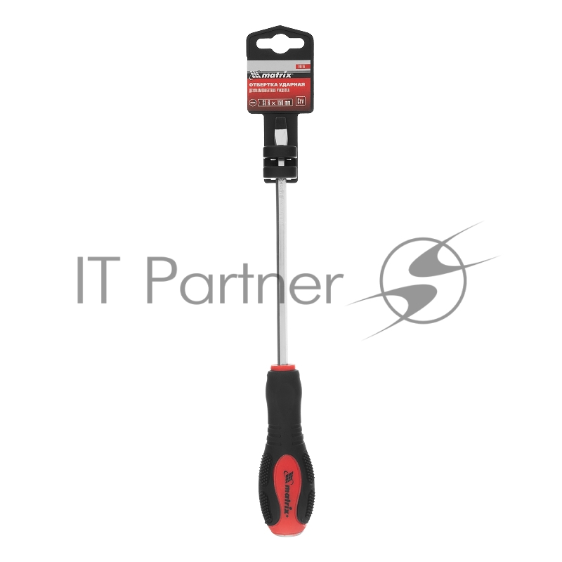 Отвертка MATRIX Ударная , SL6x150 мм, двух-компонентная рукоятка, CrV //Matrix 19116