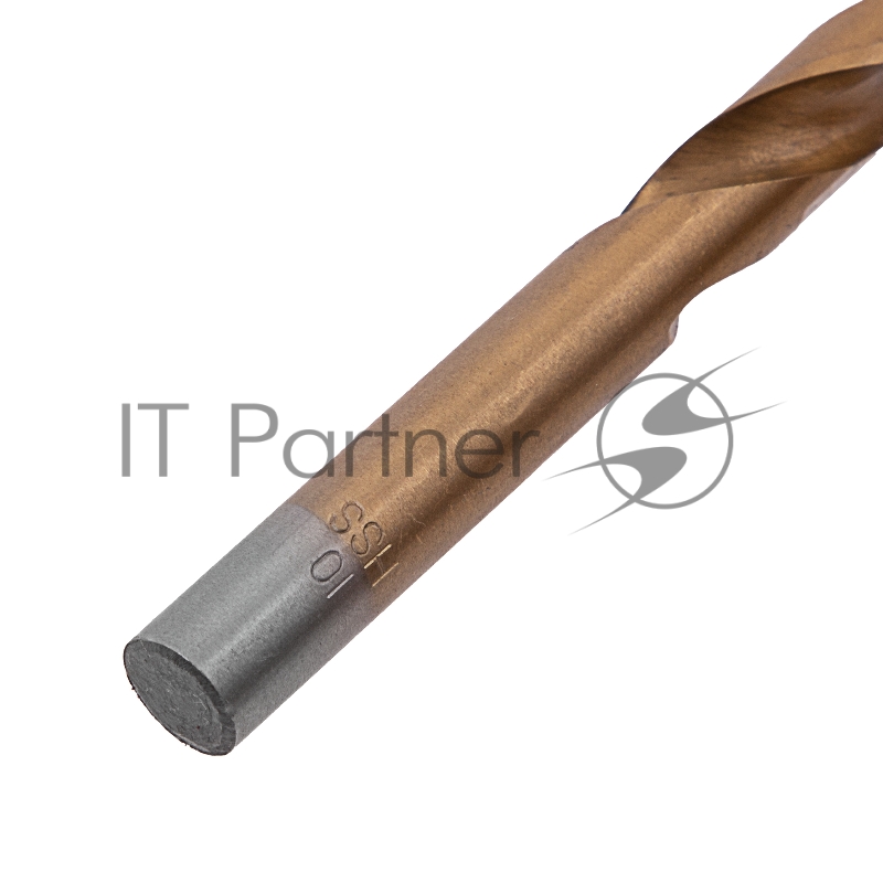 Сверло MATRIX по металлу,10 мм, HSS, нитридтитановое покрытие, цилиндрический хвостовик// 717950