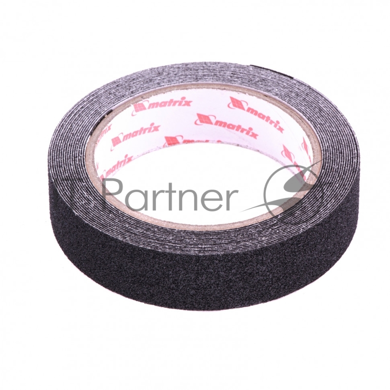 Лента MATRIX клейкая противоскользящая, черная 25 мм х 5м, 88705