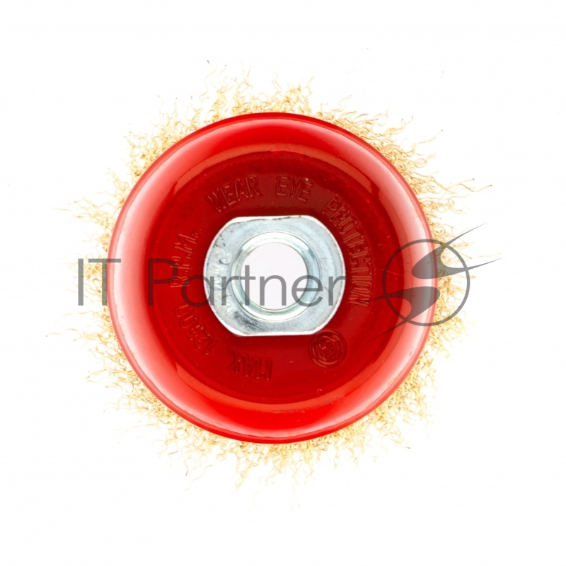 Щетка MATRIX для УШМ, 75 мм, М14, чашка, латунированная витая проволока// 74604