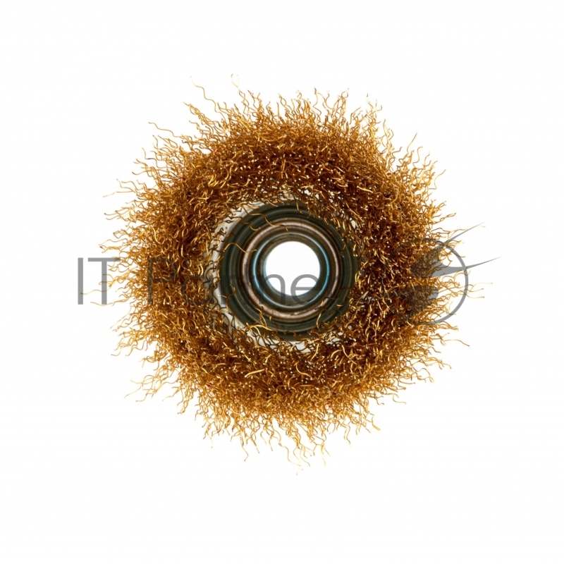 Щетка MATRIX для УШМ, 75 мм, М14, чашка, латунированная витая проволока// 74604