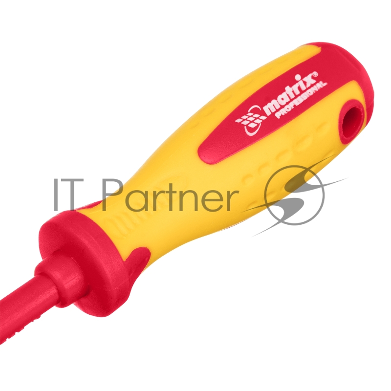 Отвертка MATRIX Insulated, SL4,0x100 мм, CrMo, до 1000 В, двухкомп.рукоятка// MATRIX PROFESSIONAL 12916