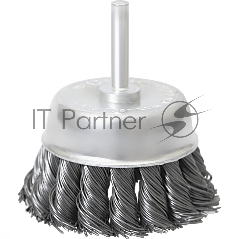 Щетка MATRIX для дрели, 30 мм, чашка со шпилькой, крученая металлическая проволока // 74466
