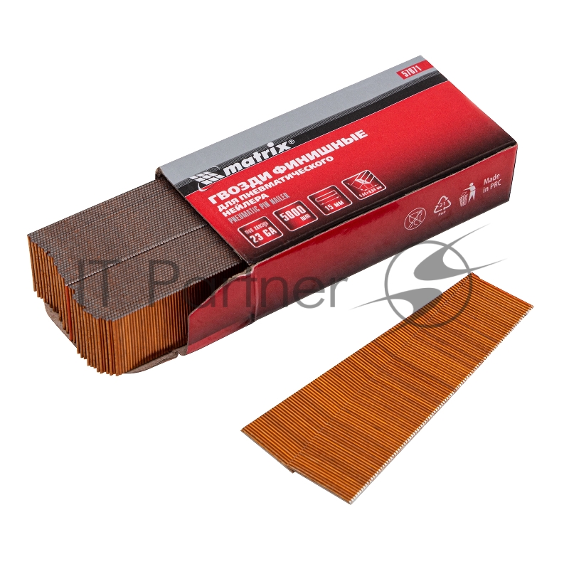 Гвозди MATRIX финишные шпильки 23GA для пн, нейлера финишного мм5000 шт 57671