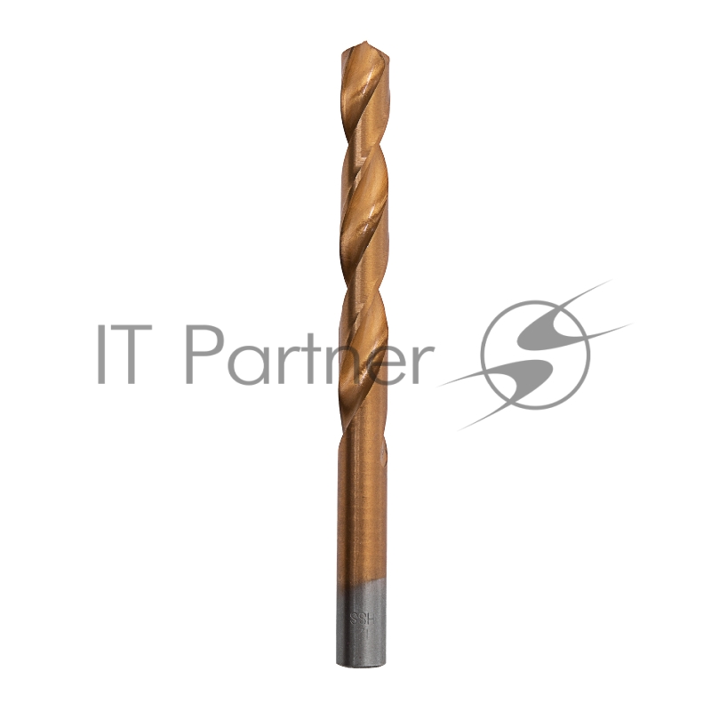 Сверло MATRIX по металлу, 12 мм, HSS, нитридтитановое покрытие, цилиндрический хвостовик// 717980