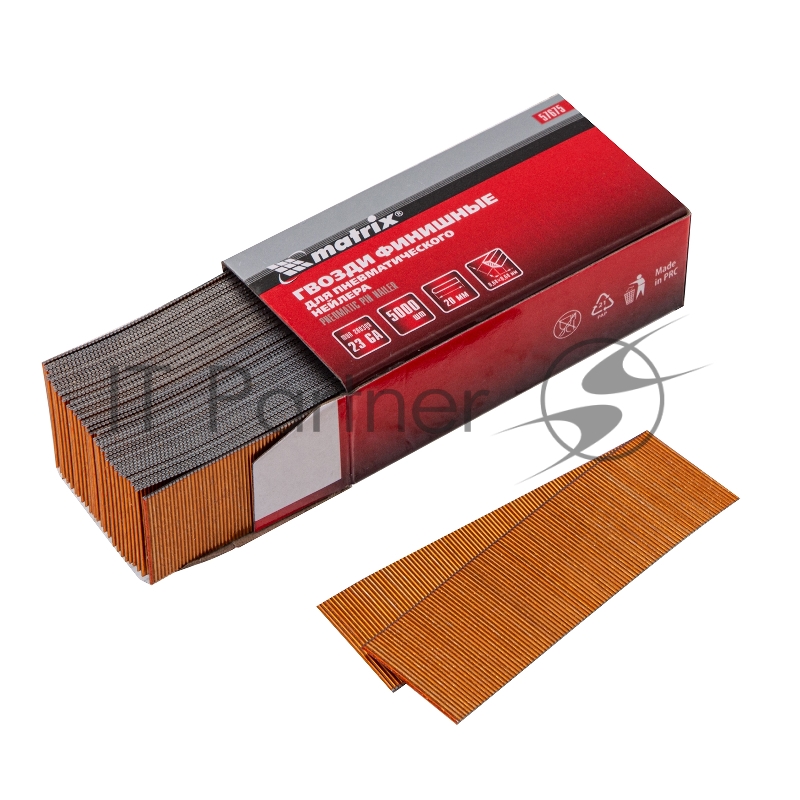 Гвозди MATRIX финишные шпильки 23GA для пн, нейлера финишного мм5000 шт 57675