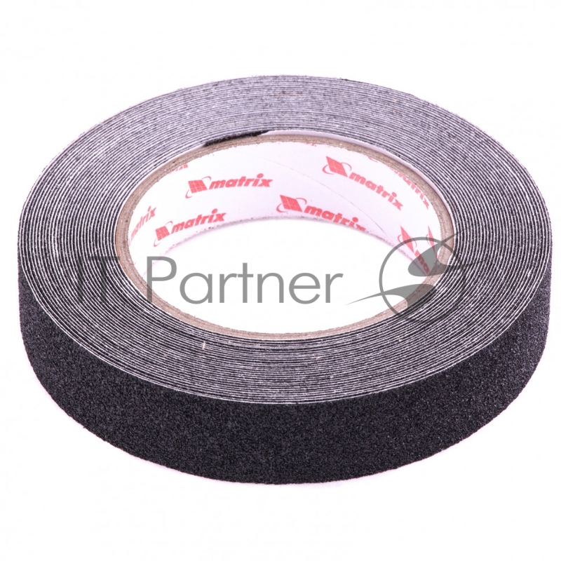 Лента клейкая MATRIX противоскользящая, черная 25 мм х 10м, 88706