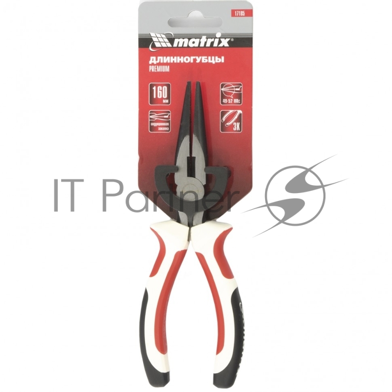 Длинногубцы MATRIX Premium, 160 мм прямые 17185