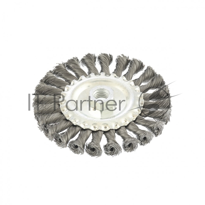 Щетка MATRIX для УШМ 125 мм, М14, плоская, крученая проволока 0,35 мм// MATRIX 74633