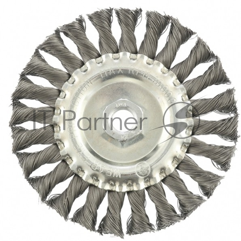 Щетка MATRIX для УШМ 125 мм, М14, плоская, крученая проволока 0,35 мм// MATRIX 74633