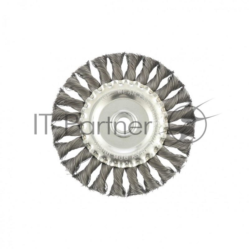 Щетка MATRIX для УШМ 125 мм, М14, плоская, крученая проволока 0,35 мм// MATRIX 74633