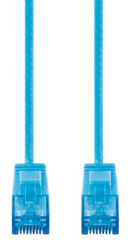 Патч-корд Hama Slim-Flexible UTP cat6 solid 0.75м синий RJ-45 (m)-RJ-45 (m)