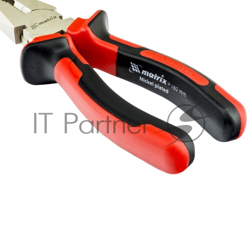 Плоскогубцы MATRIX NICKEL, 160 мм, никелированные, двухкомпонентные рукоятки// 16902