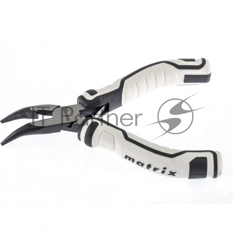 Длинногубцы MATRIX Mini, 125 мм изогнутые, авторазжим, PRO 17831