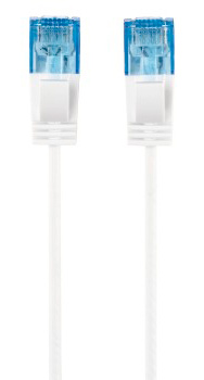 Патч-корд Hama Slim-Flexible UTP cat6 solid 1.5м белый RJ-45 (m)-RJ-45 (m)