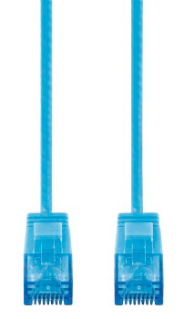 Патч-корд Hama Slim-Flexible UTP cat6 solid 1.5м синий RJ-45 (m)-RJ-45 (m)