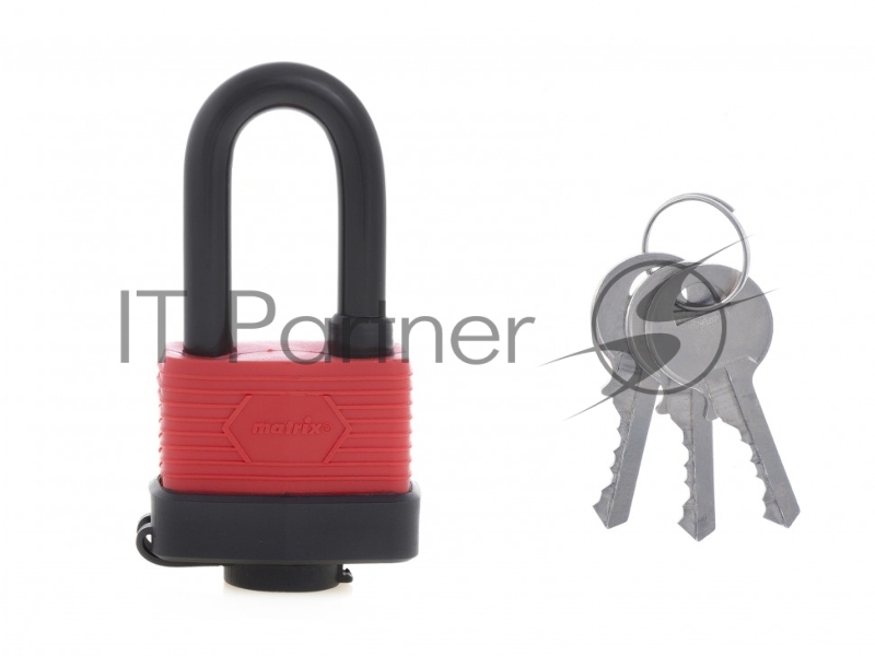 Замок MATRIX навесной всепогодный, 50 мм, удлиненная дужка// 91826