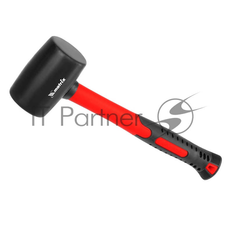 Киянка MATRIX резиновая, 450 г, черная резина, фибергласовая рукоятка// 11185