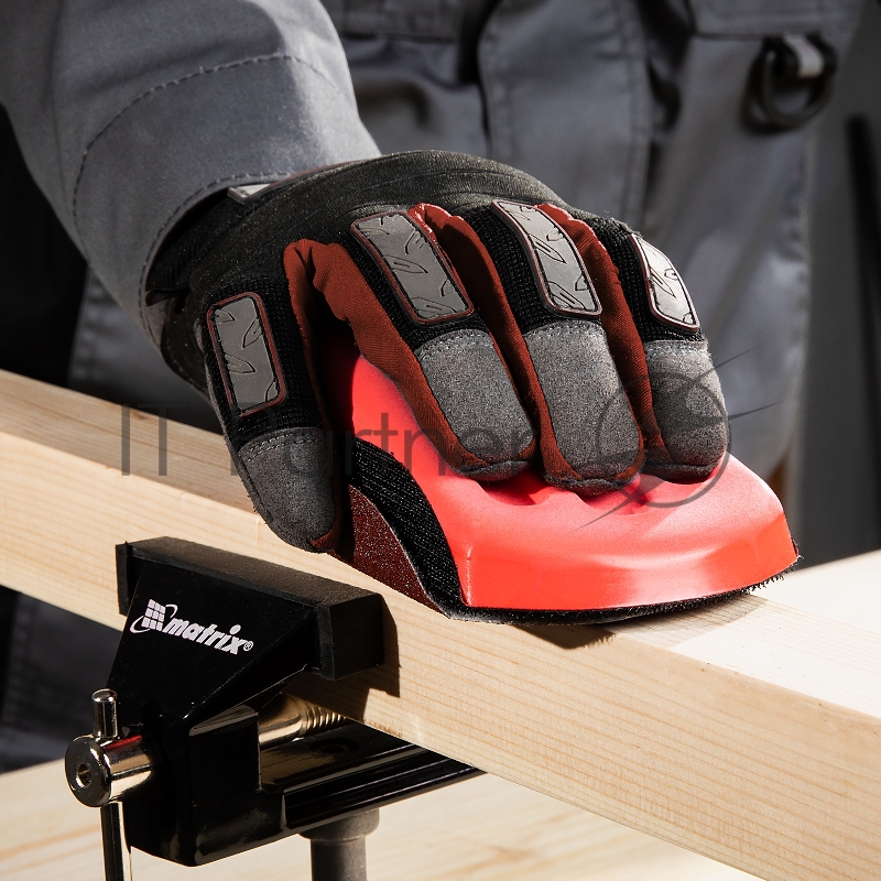 Брусок MATRIX для шлифования, 125 мм с липучкой 75812