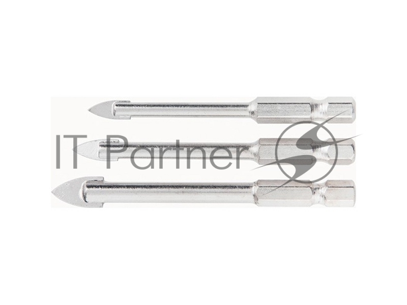 Набор MATRIX сверл по керамической плитке, 5 - 6 - 8мм, шестигранный хвостовик// 72825