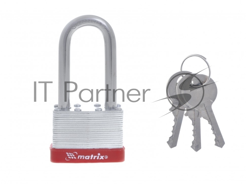 Замок MATRIX навесной, 50 мм, удлиненная дужка// MATRIX 91809