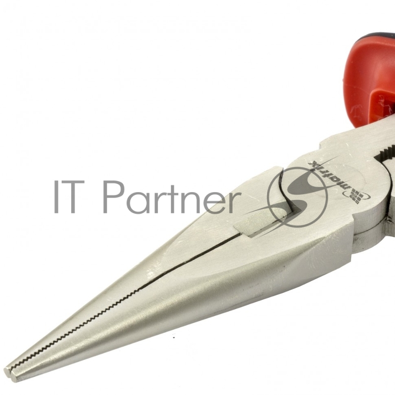 Длинногубцы MATRIX NICKEL, 200 мм, прямые никелированные, двухкомпонентные рукоятки// 17168