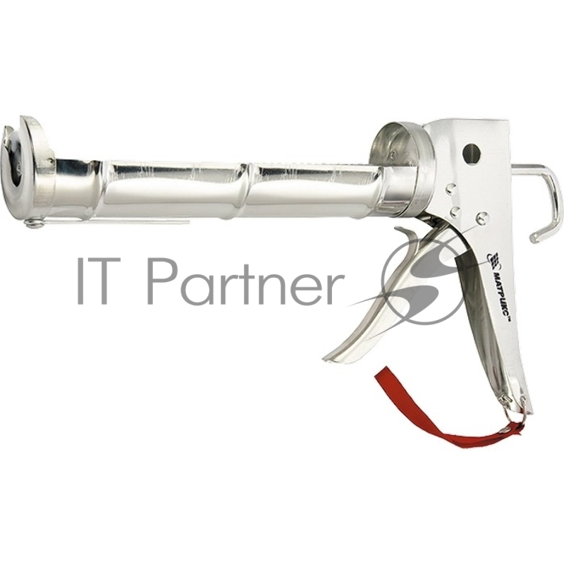 Пистолет MATRIX для герметика, 310 мл, полуоткрытый, хромир., зубчатый шток 7 мм// 88640