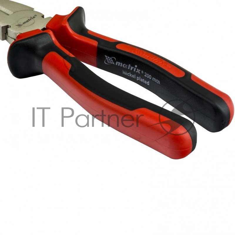 Плоскогубцы MATRIX NICKEL, 200 мм, никелированные, двухкомпонентные рукоятки// 16906