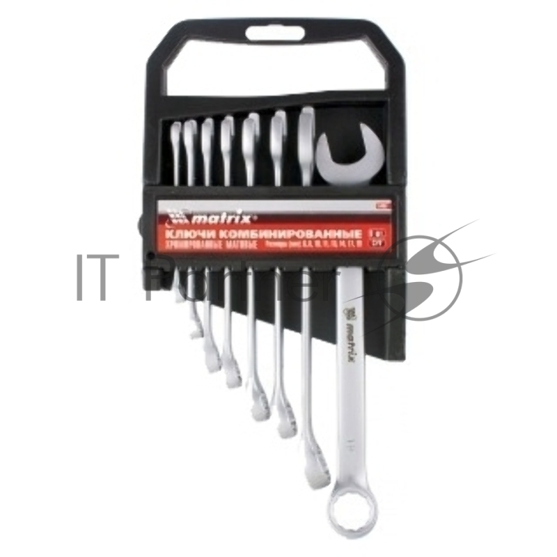 Набор ключей MATRIX комбинированных, 6 - 17 мм, 6 шт., CrV, полированный хром// 15414
