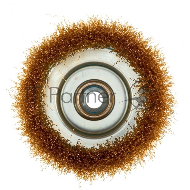 Щетка MATRIX для УШМ, 125 мм, М14, чашка, латунированная витая проволока// 74606