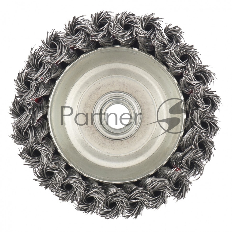 Щетка MATRIX для УШМ, 100 мм, М14, чашка, крученая металлическая проволока// 74628