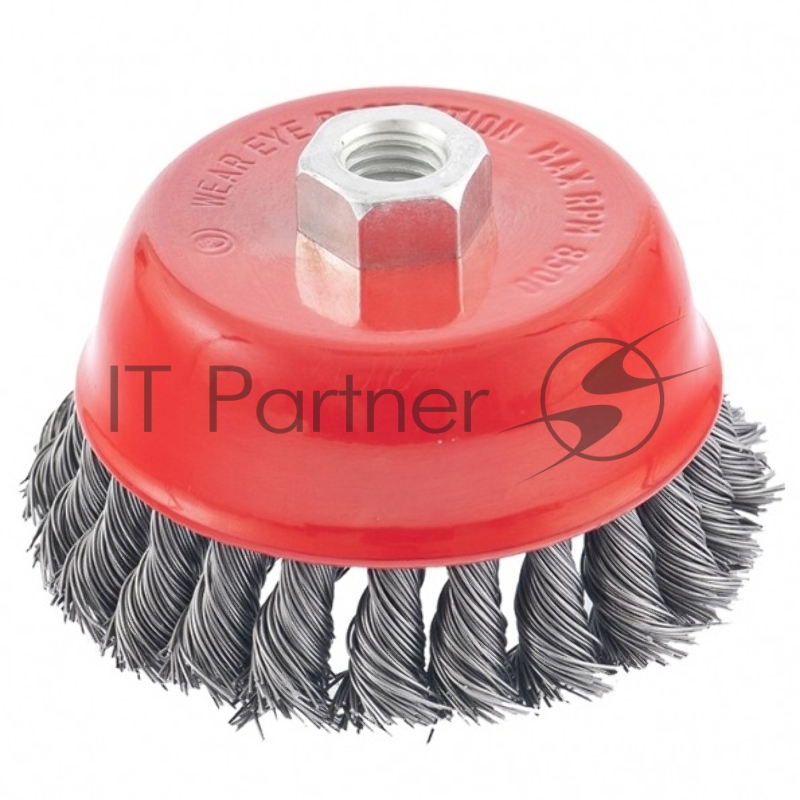 Щетка MATRIX для УШМ, 100 мм, М14, чашка, крученая металлическая проволока// 74628