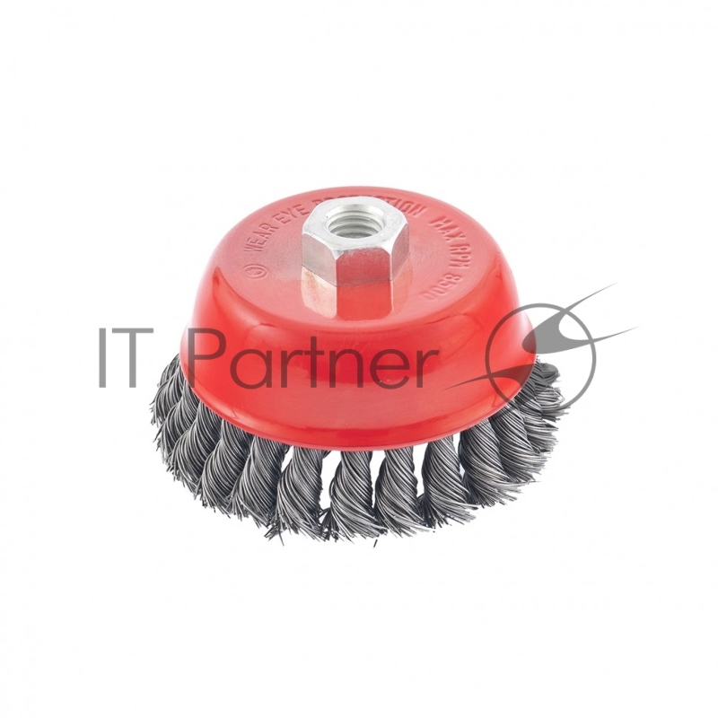 Щетка MATRIX для УШМ, 100 мм, М14, чашка, крученая металлическая проволока// 74628