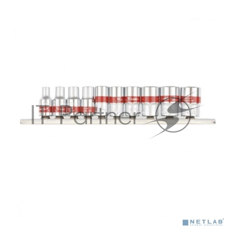 Набор торцевых головок MATRIX , 1/4, 12-ти гр., CrV, 10шт., 4-13мм// 13594