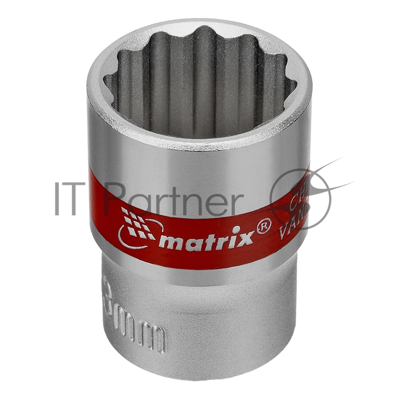Набор торцевых головок MATRIX , 1/4, 12-ти гр., CrV, 10шт., 4-13мм// 13594