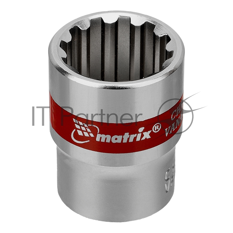 Набор универсальных торцевых головок MATRIX 1/4, Spline, CrV, 10шт., 4-13мм // 13599