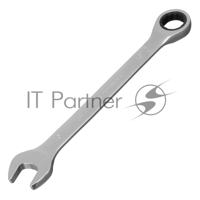 MATRIX Ключ комбинированный трещоточный, 19мм, CrV, зеркальный хром// PROFESSIONAL 14812