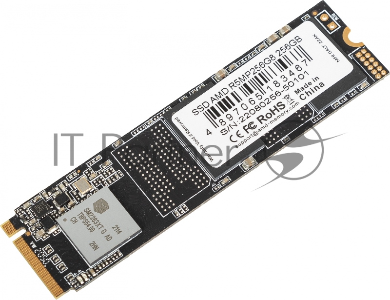 Твердотельный накопитель SSD M.2 2280 256GB AMD Radeon R5 Client SSD R5MP256G8 PCIe Gen3x4 with NVMe, 3D TLC, RTL (183467)