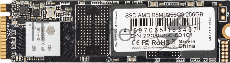 Твердотельный накопитель SSD M.2 2280 256GB AMD Radeon R5 Client SSD R5MP256G8 PCIe Gen3x4 with NVMe, 3D TLC, RTL (183467)
