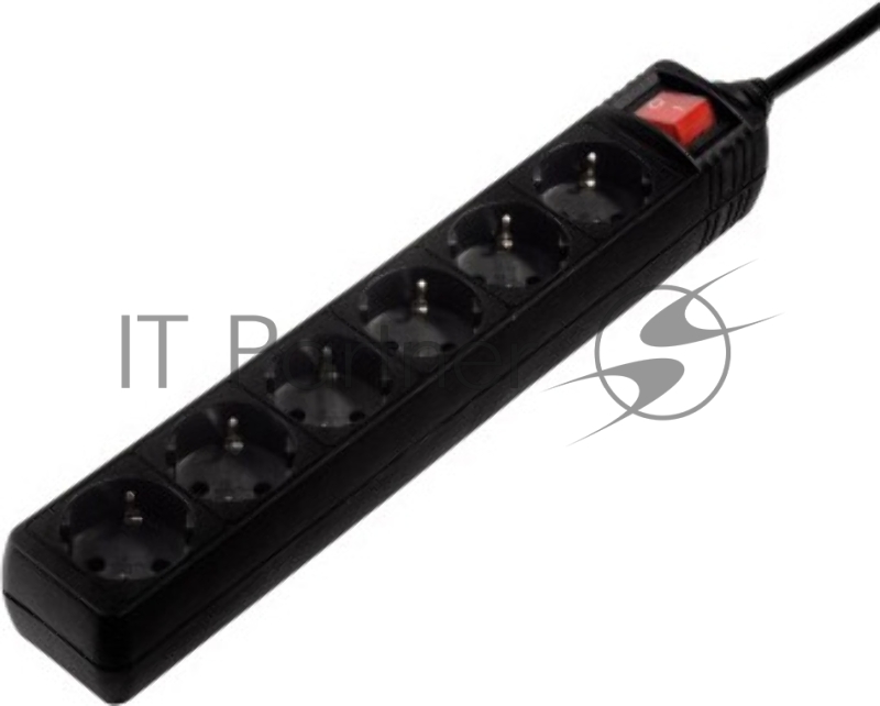 Сетевой удлинитель Hama H-30394 1.4м (6 розеток) черный