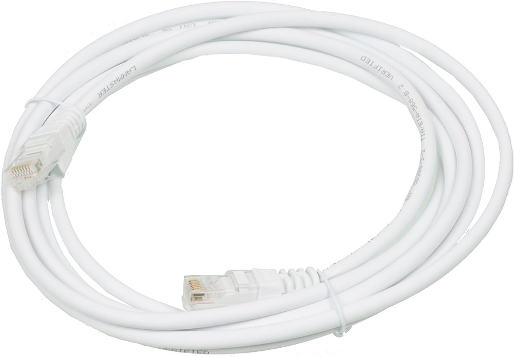 Кабель Патч-корд Lanmaster UTP LAN-PC45/U5E-3.0-WH вилка RJ-45-вилка RJ-45 кат.5е 3м белый LSZH (уп.