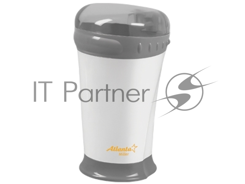 Кофемолка ATLANTA ATH-276 белый (Кофемолка с ротационными ножами. Загрузка в зёрнах (г): 75 Мощность:180 Вт. Блокировка включения при снятой крышке.)