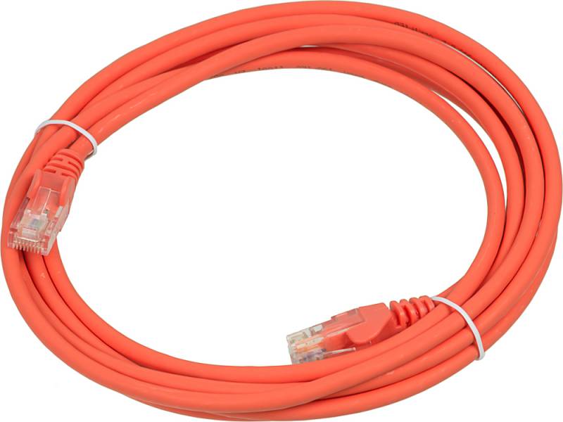 Кабель Патч-корд Lanmaster UTP LAN-PC45/U5E-3.0-OR вилка RJ-45-вилка RJ-45 кат.5е 3м оранжевый LSZH