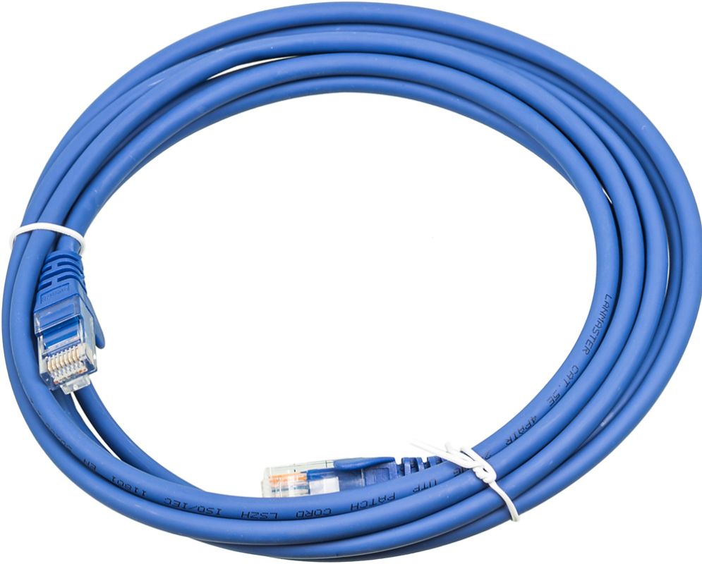 Кабель Патч-корд Lanmaster UTP LAN-PC45/U5E-3.0-BL вилка RJ-45-вилка RJ-45 кат.5е 3м синий LSZH (уп.