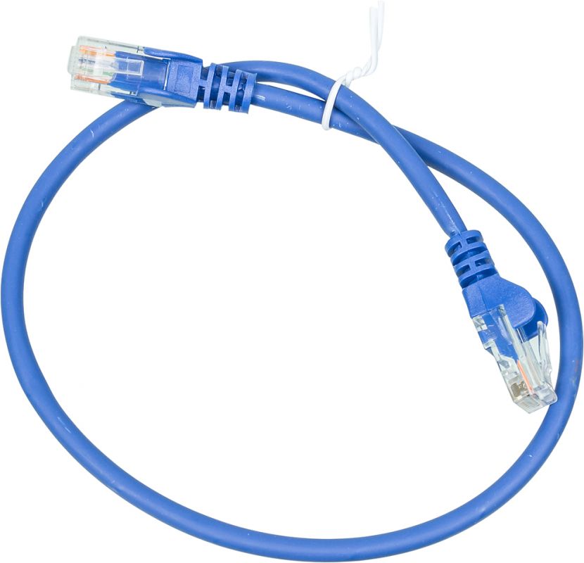 Кабель Патч-корд Lanmaster utp LAN-PC45/U5E-0.5-BL вилка RJ-45-вилка RJ-45 кат.5е 0.5м синий LSZH (у