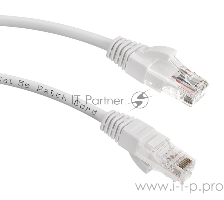 Кабель Патч-корд Lanmaster LAN-PC45/U5E-5.0-WH вилка RJ-45-вилка RJ-45 кат.5е 5м белый LSZH (уп.:1шт
